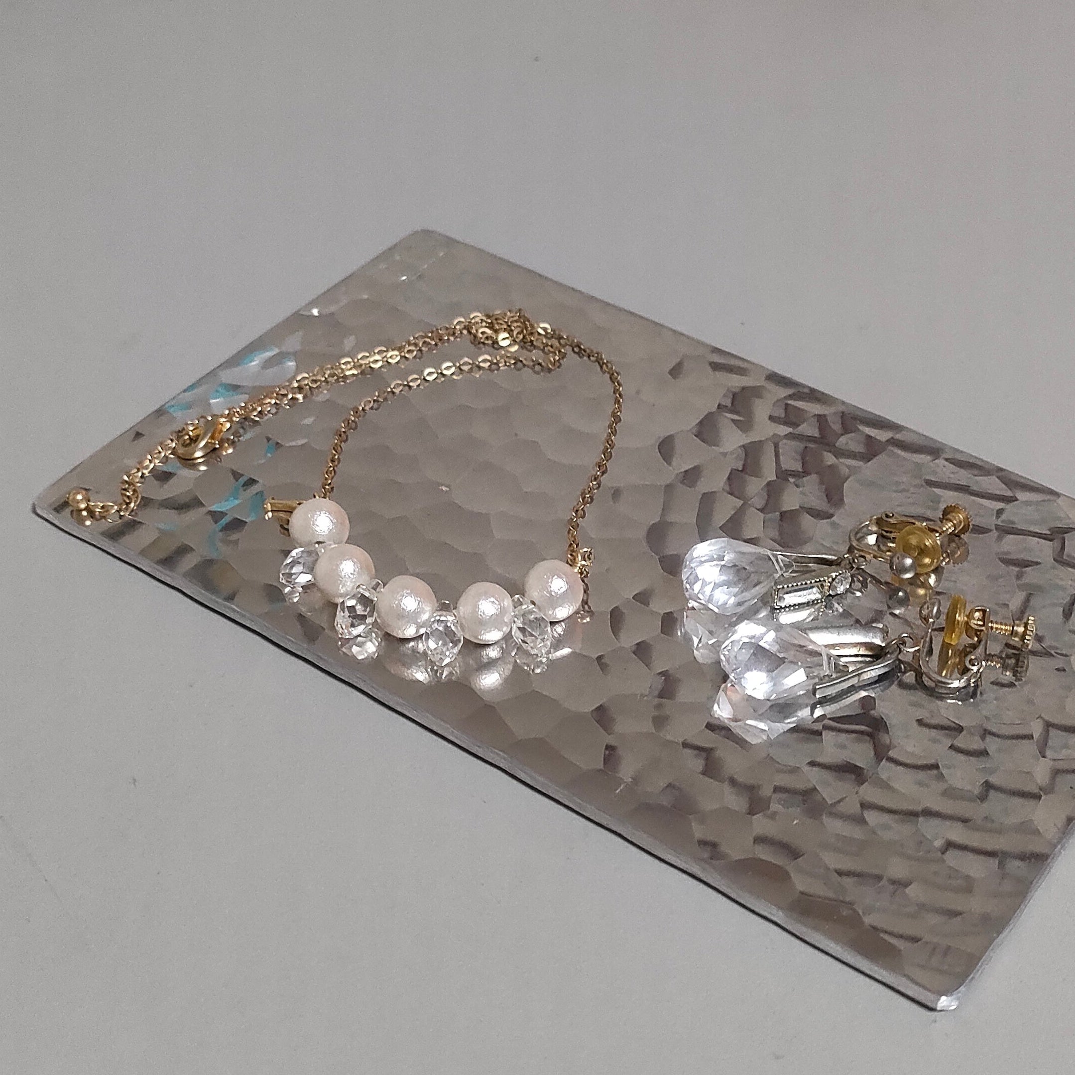 平皿 アルミ槌目加工 懐紙サイズ(全国送料無料)